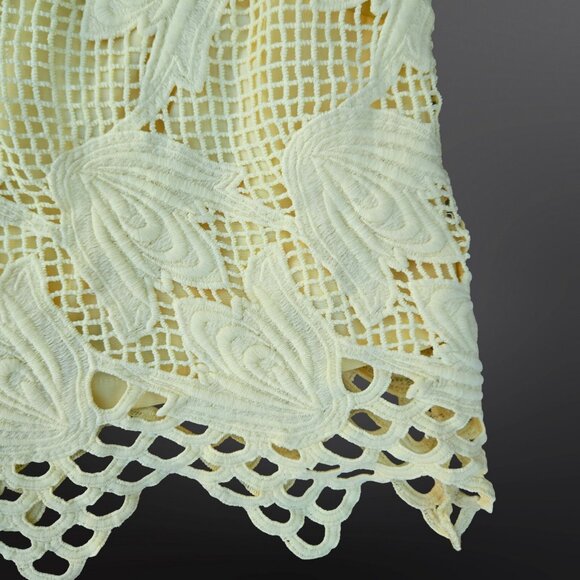 Y2K Forever 21 Yellow Lace Sleeveless Top Size M Boho Fairy Festival Summer - Picture 2 of 5